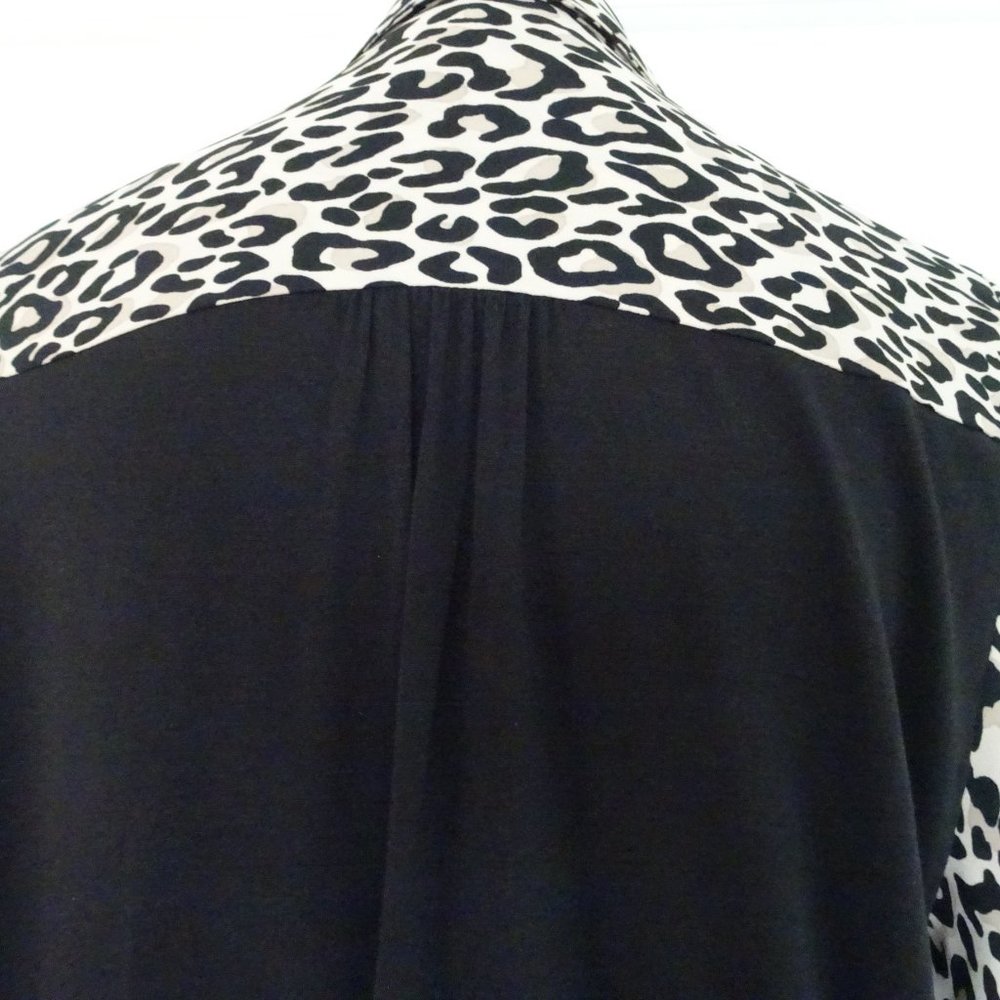Dana Buchman Front Button Long Sleeve Shirt/Blouse-Animal Print-Size XL - Picture 6 of 9